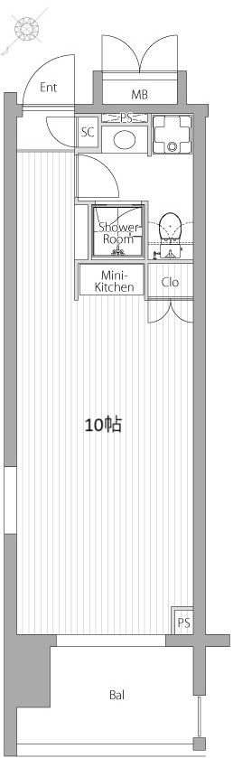 中央区銀座のマンションの間取り