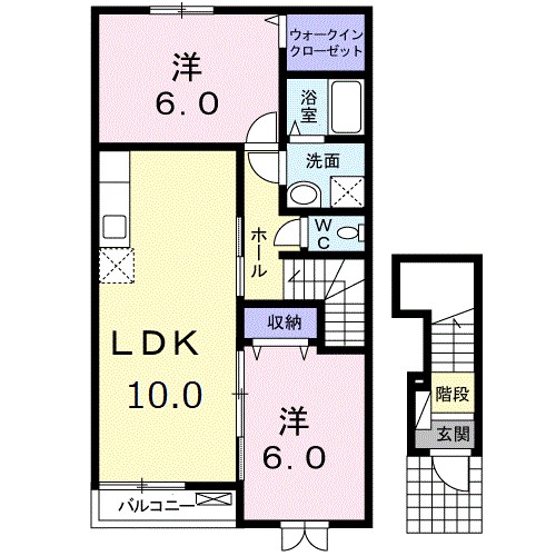 クレメント　ブリーズＢの間取り