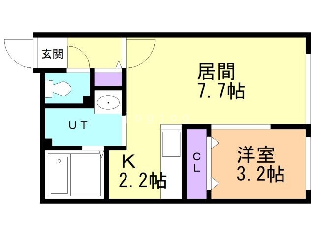 札幌市手稲区手稲本町二条のマンションの間取り