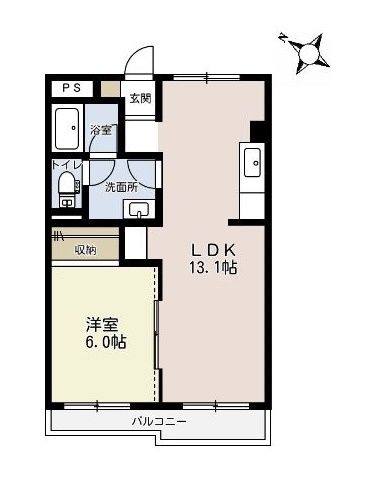 清瀬市竹丘のマンションの間取り