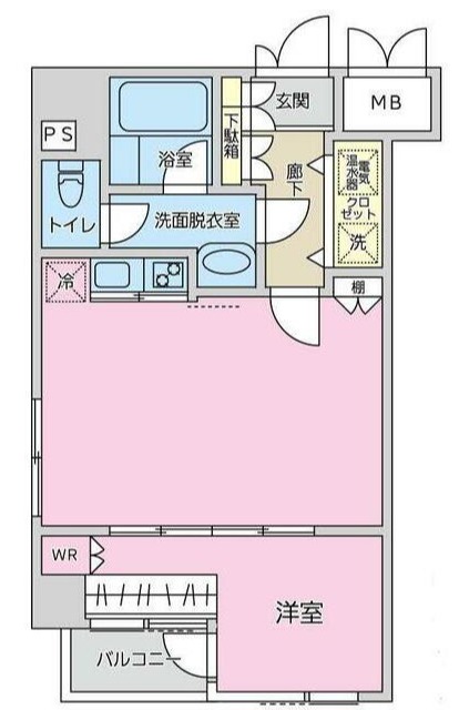 港区元赤坂のマンションの間取り