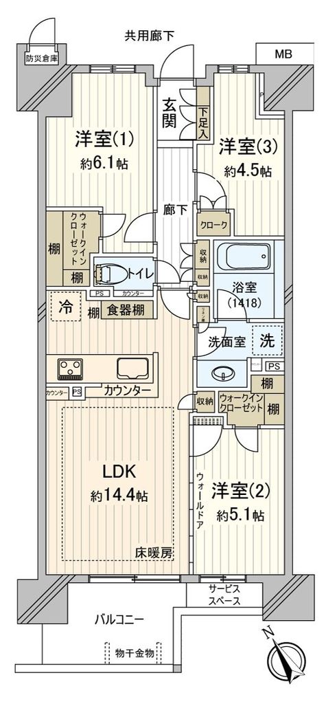 パークホームズ南船橋の間取り