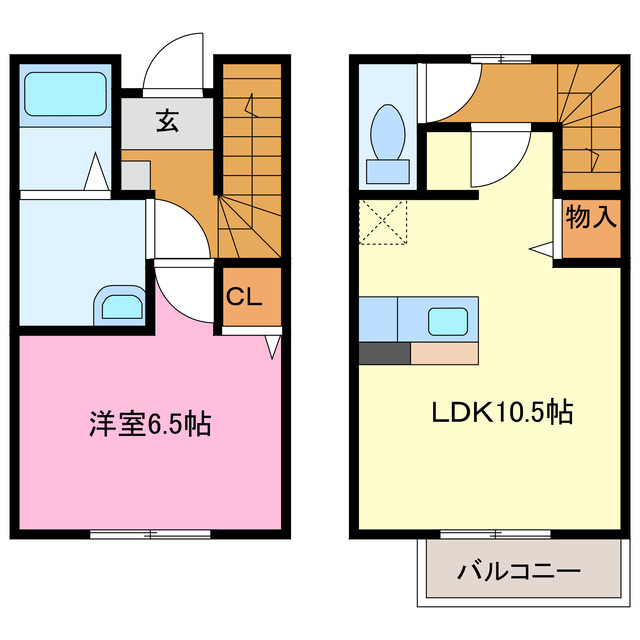 Maisonette land 千代崎駅Cの間取り