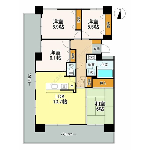 【札幌市中央区南八条西のマンションの間取り】