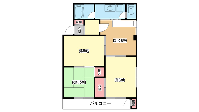 豊中市向丘のマンションの間取り