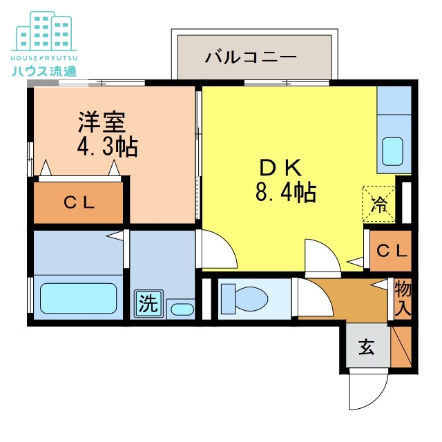 諫早市多良見町木床のアパートの間取り