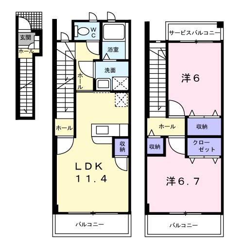 ヴィラ・イーストライトの間取り