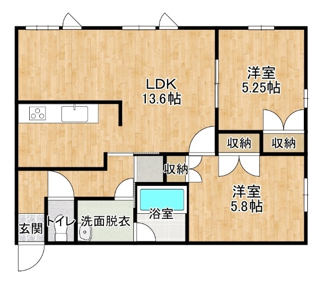 カウベルアイスの間取り