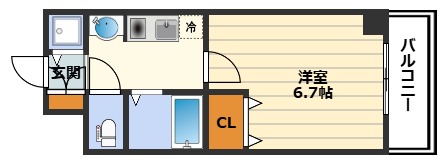 ライジングコート梅田サンライズの間取り