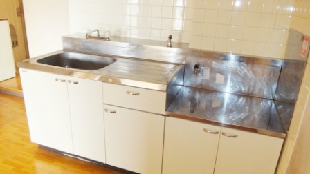 キッチン　ガスコンロ設置可のキッチンです