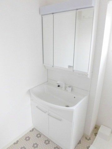 洗面設備　モデルルームです。