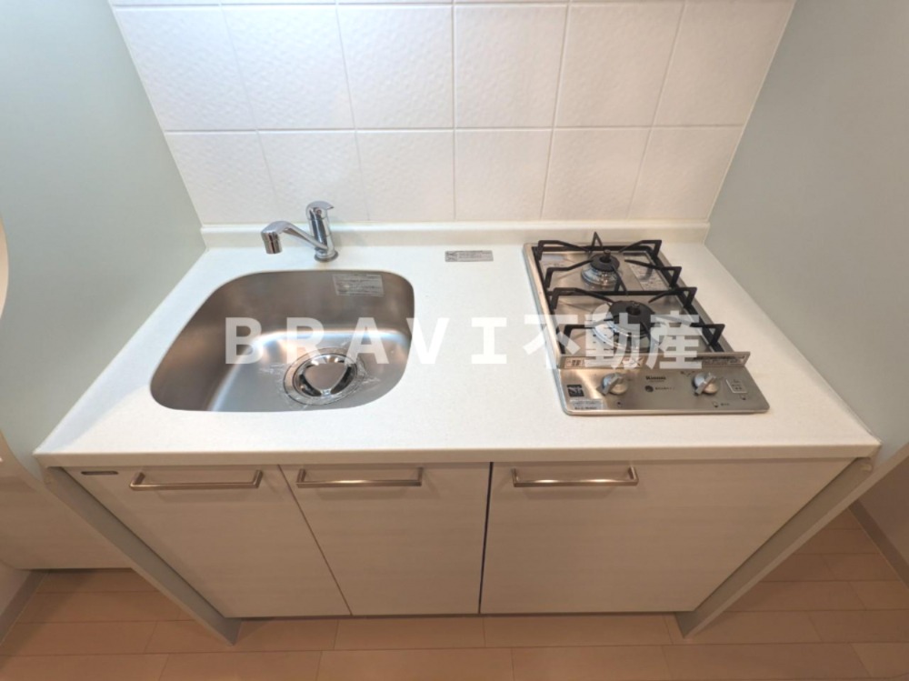 キッチン　【プレサンス大阪城公園パークプレイス】広めのシンクで料理も快