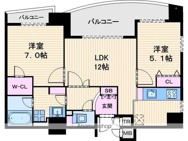 エステムコート谷町六丁目IIアクティーネの間取り写真