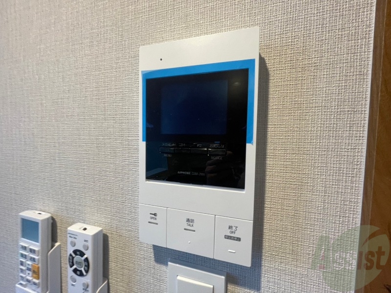 セキュリティ　ＴＶモニター付インターホンです。来客者の顔が見えるので安心！