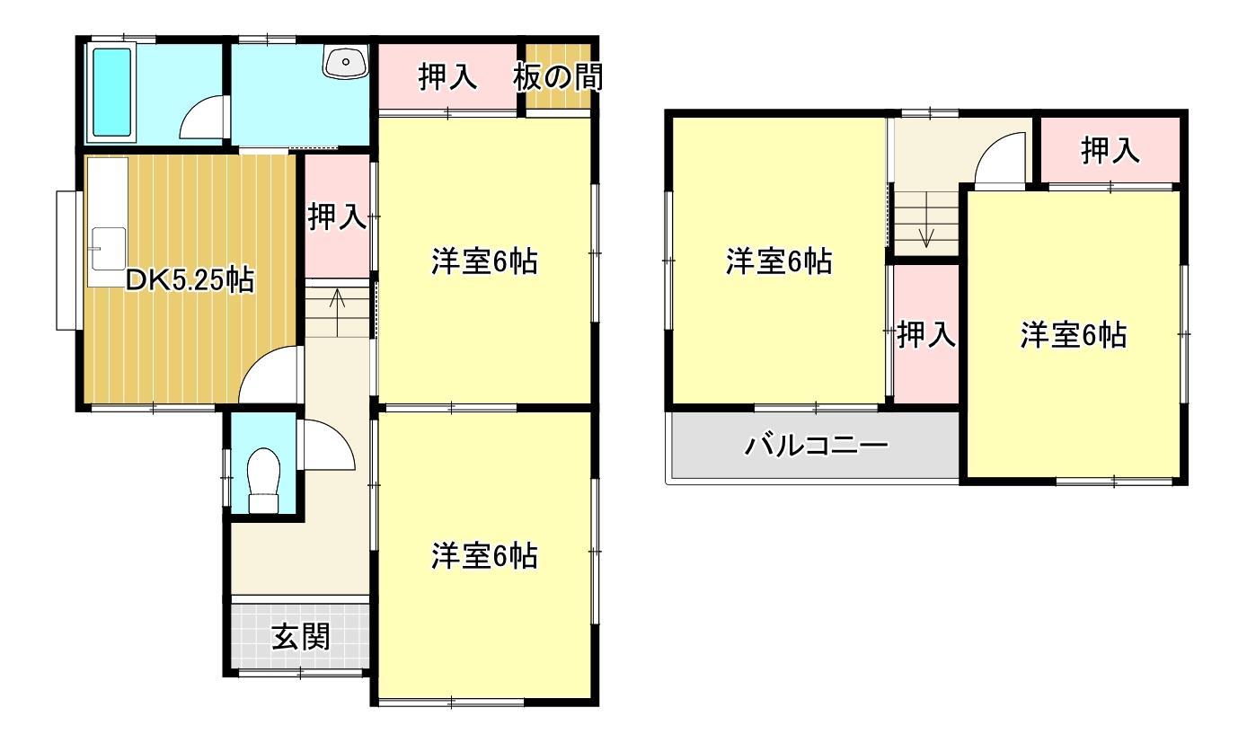 養田貸家の間取り写真