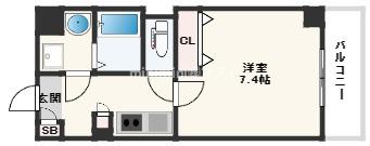 ラムール玉造の間取り写真