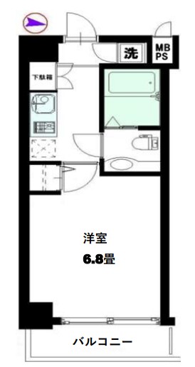 西武池袋線 練馬駅 徒歩1分 8階建 築21年の間取り写真