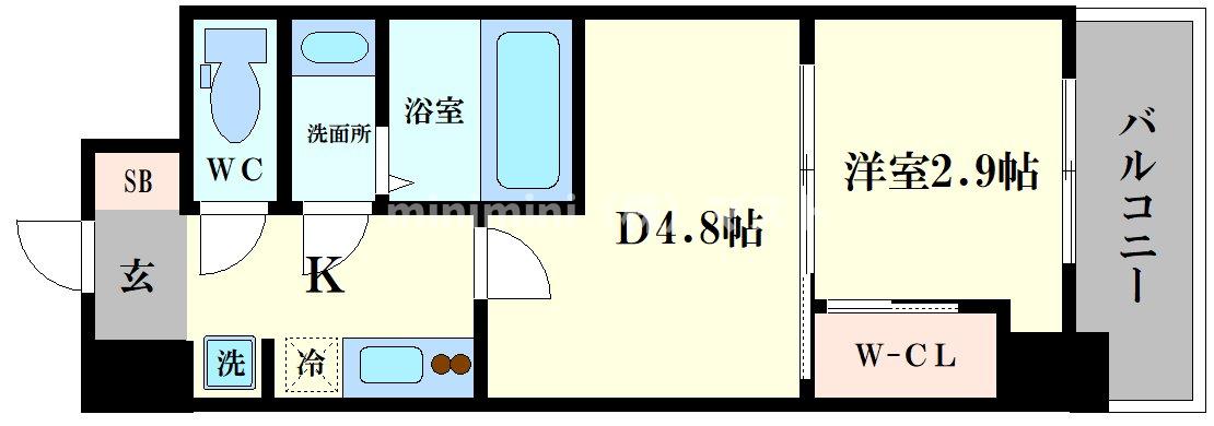 セレニテ難波グランデシュッドの間取り写真