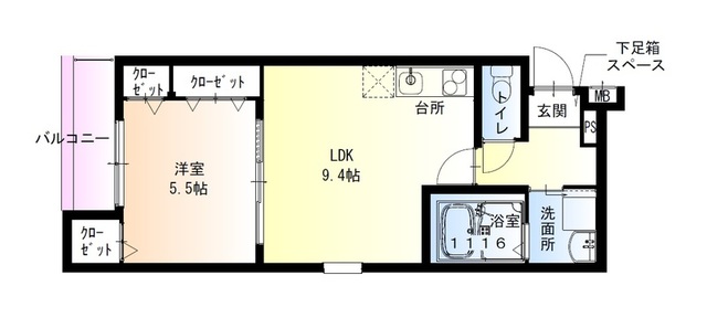 フジパレス羽衣駅南II番館の間取り写真