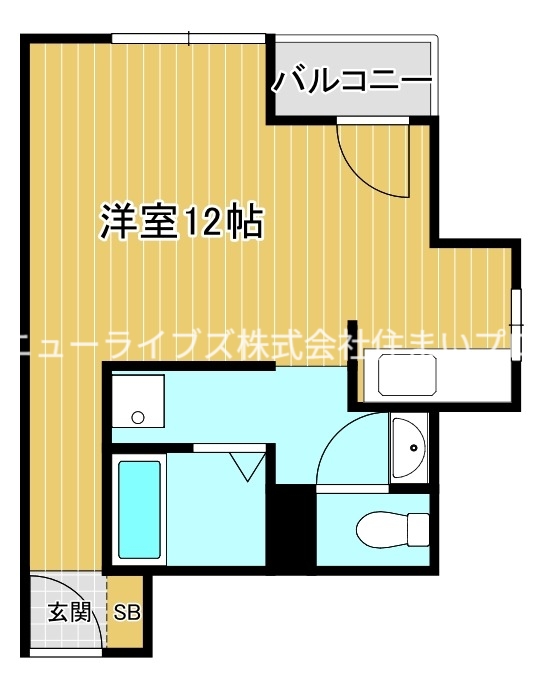 京阪本線 古川橋駅 徒歩1分 5階建 築39年の間取り写真