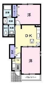 ＪＲ山陽本線 備後赤坂駅 徒歩15分 2階建 築22年の間取り写真