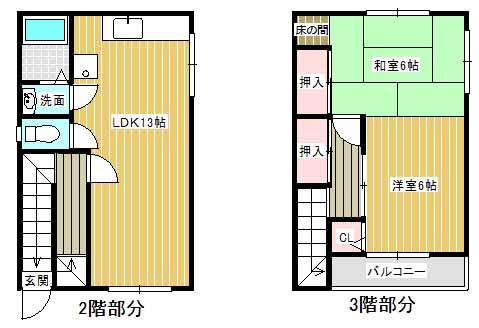 陣原5丁目アパートの間取り