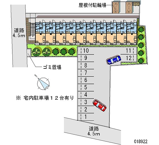 駐車場　敷地内全体図です。