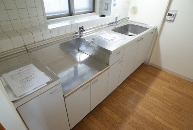 キッチン　ガスコンロ置型キッチン