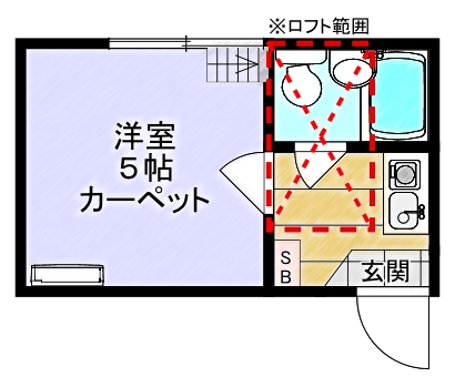 スカイピア亀有Ｂの間取り