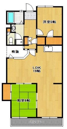 姫路市網干区垣内中町のマンションの間取り