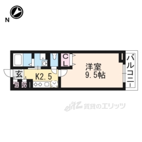 枚方市渚東町のアパートの間取り