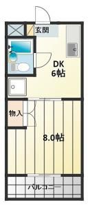 湖西市新居町新居のマンションの間取り