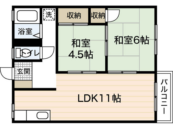 フォーブル舛見Ｂ棟の間取り