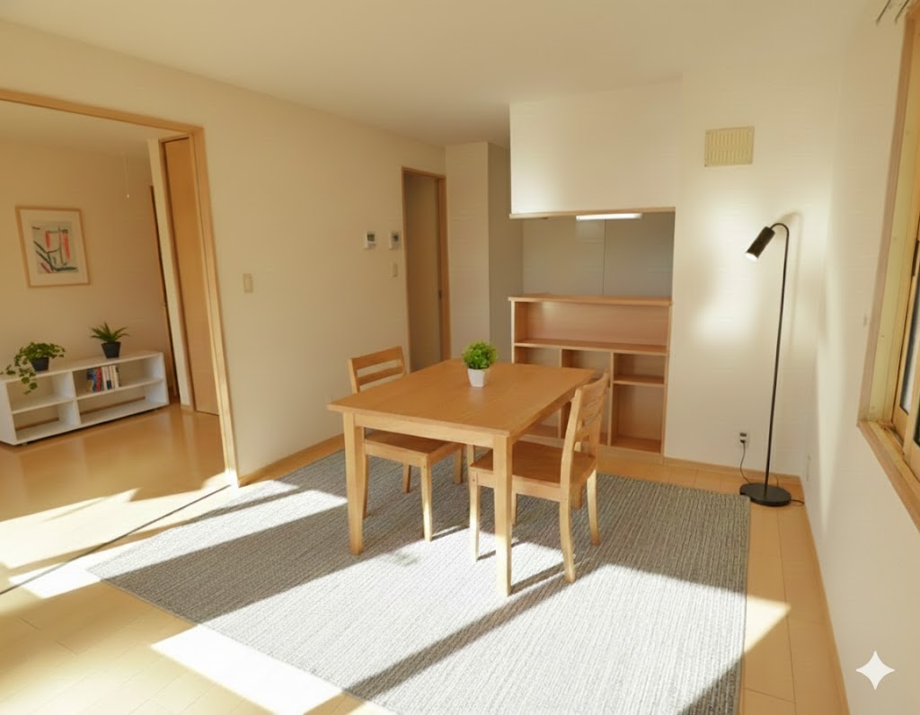 居室・リビング　家具備品はCGによるイメージで、実際の物件には含まれません