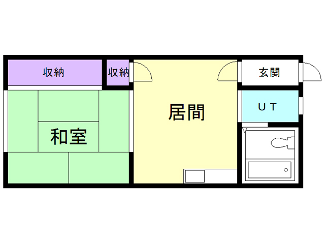 函館市人見町のアパートの間取り