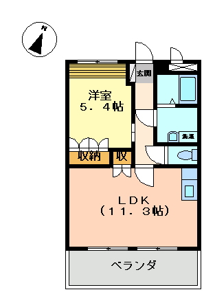 ベルメゾン久原の間取り