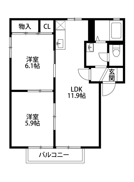 【シャーメゾンヤマトの間取り】