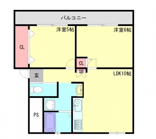 高津橋農住団地 A棟の間取り