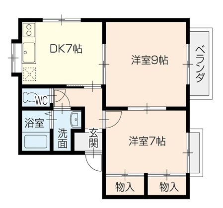 コーポ岩本25の間取り