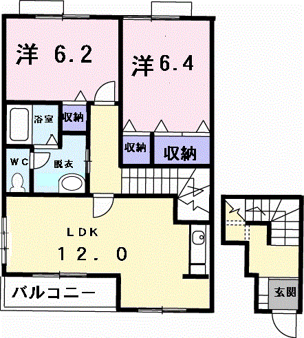 ソレアードBの間取り