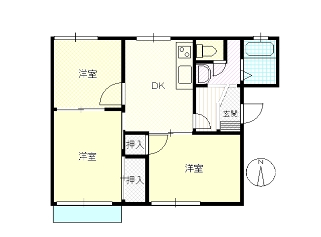 フレグランス中ノＡの間取り