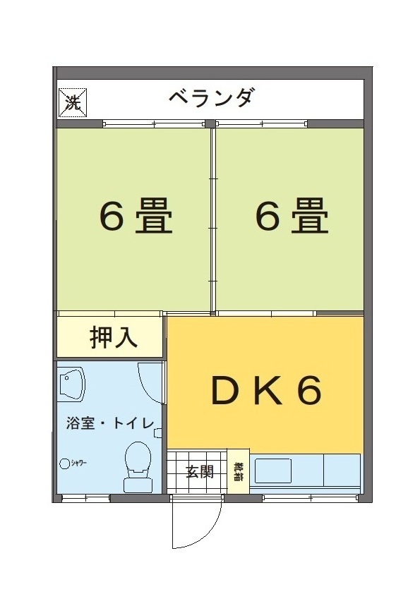 金城アパートA棟A棟の間取り