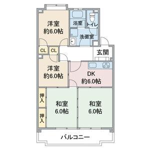 長久手市蟹原のマンションの間取り