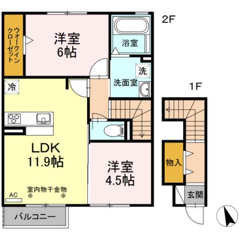 Ｄ－ｒｏｏｍ町屋の間取り