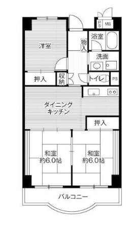 ビレッジハウス芝浦タワー１号棟の間取り