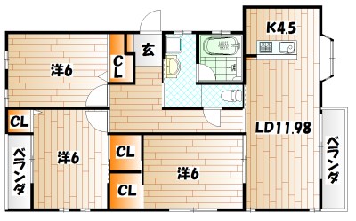 ヤナギテラスの間取り