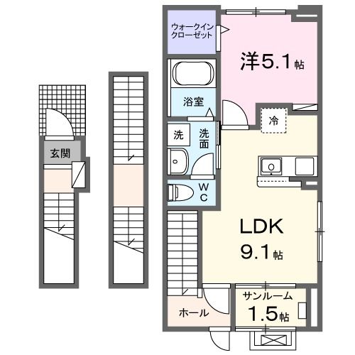 カルム栄町IIの間取り