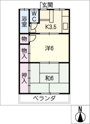 【坂牧ハイツの間取り】