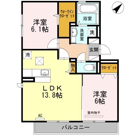 リヴェール馬出の間取り