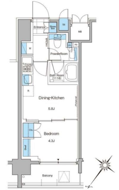 品川区西大井のマンションの間取り